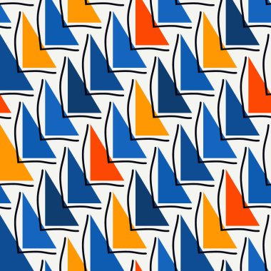 Geometrik süs. Kusursuz desen. Soyut zemin. Üçgen duvar kağıdı. Geometrik arkaplan. Etnik motif. Mozaik süsleme. Dijital kağıt. Tekstil baskısı. Web tasarımı. Vektör çizimi.