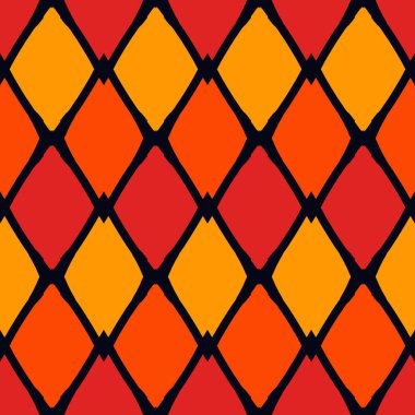 Boya fırçası, baklava deseni, kusursuz desen. Serbest tasarım klasik geometrik süs. Elmas motifli coğrafi arka plan. Moda el yazısı baskısı. Modern sanatsal el soyut vektör duvar kağıdı çizimi