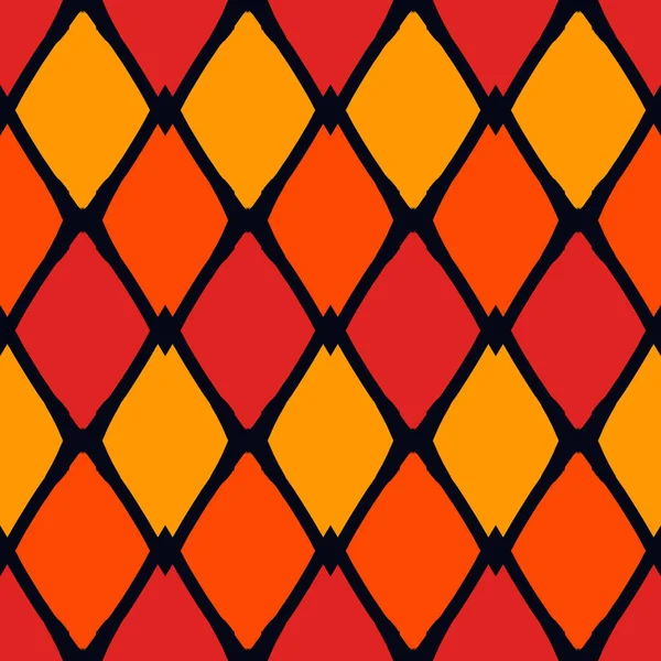 Malování Štětec Argyle Bezešvé Vzor Freehand Design Klasický Geometrický Ornament Royalty Free Stock Vektory