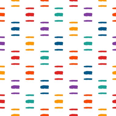 Boya fırçası pürüzsüz bir desen oluşturur. Freehand grunge tasarım arka planı. Çizgi motifi modern minimal süs. Moda el çizimi geometrik baskı. Sanatsal el, soyut vektör duvar kağıdı çizmiş