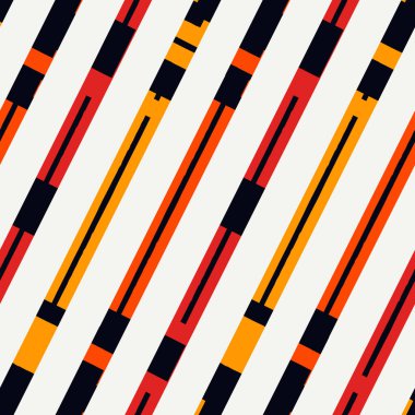 Geometrik dikişsiz desen. Minimalist bir geçmişi var. Modern basit şebeke baskısı. Düz çizgi, çapraz çizgi motif süsü. Moda çağdaş jeo duvar kağıdı. Soyut vektör tasarımı