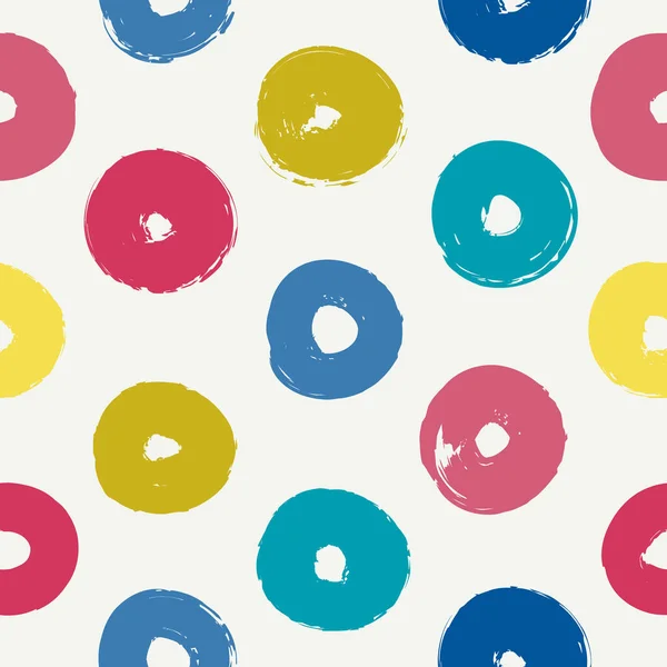 Polka Dot Pincel Padrão Sem Costura Fundo Design Grunge Freehand Ilustração De Stock