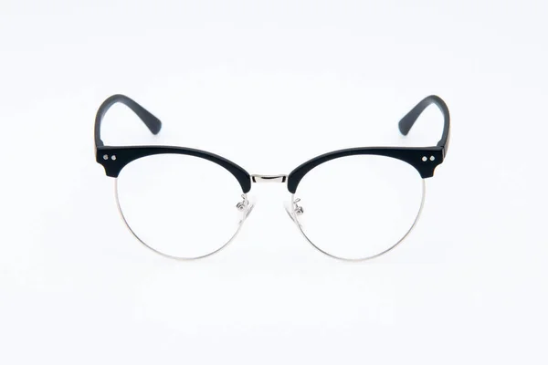 Mode Solglasögon Svart Ramar Vit Bakgrund — Stockfoto