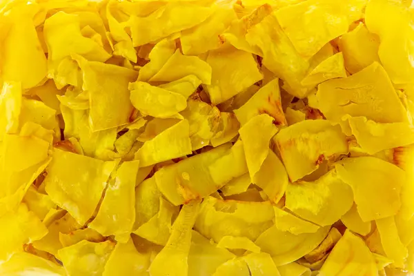 Meyve kralı. Doku şeffaf kutularda kurumuş durian..