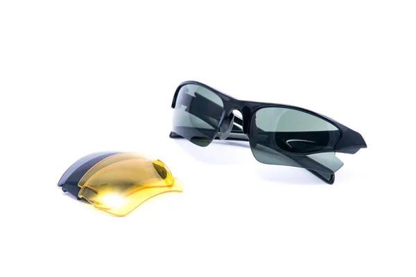 Fashion Sunglasses Black Frames White Background — Stock Photo, Image