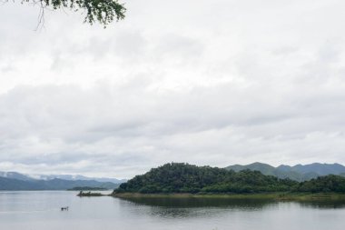 Sea and mountain in the evening.