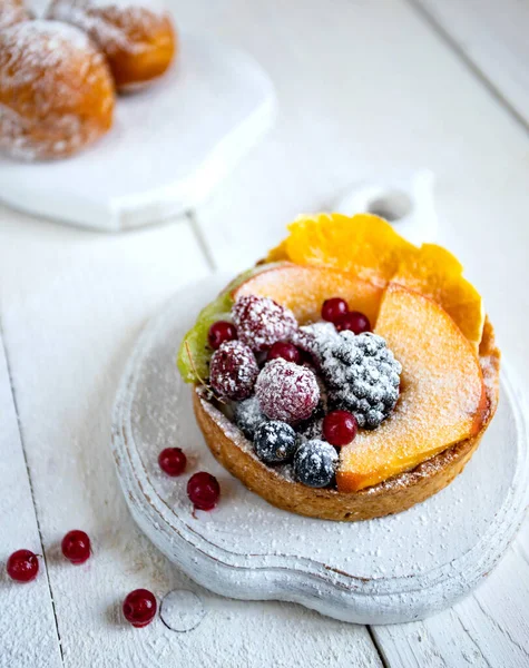 Dessert Berries White Background Close — Stok fotoğraf
