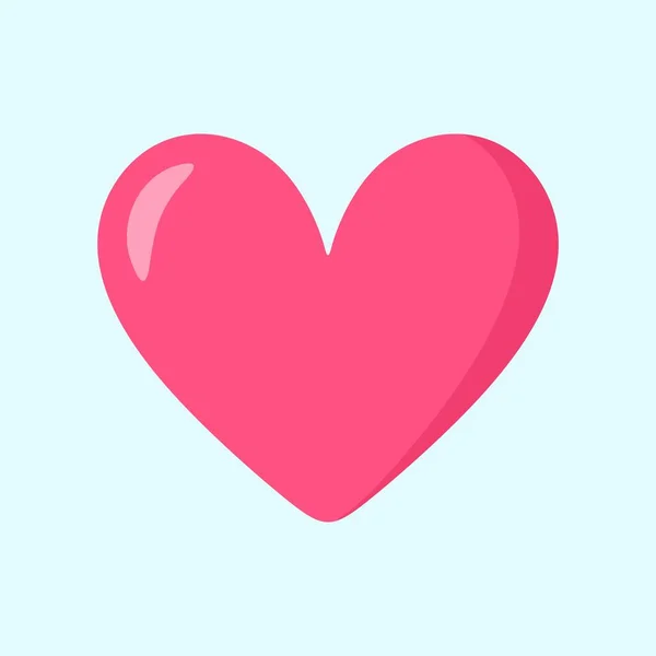 Ícone Coração Brilhante Rosa Vetor Coração Forma Emoticon —  Vetores de Stock
