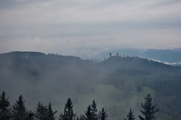 Lookout Tower Sedle Susice Kasperske Hory — ストック写真