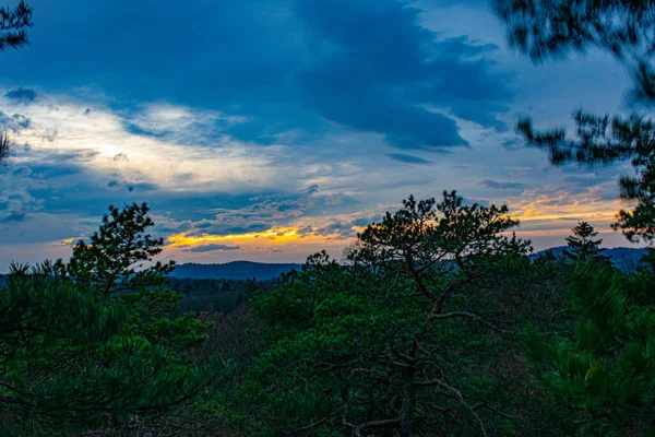 Güzel Gün Batımı Brdy Plzen — Stok fotoğraf