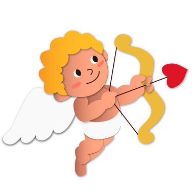 eğimli sevimli aşk tanrısı karakteri