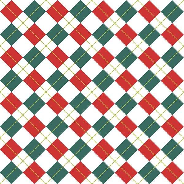 Червоний Зелений Плед Тканини Візерунок73 — стоковий вектор