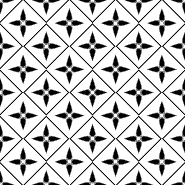 Black White Vintage Fabric Pattern — Stock Vector