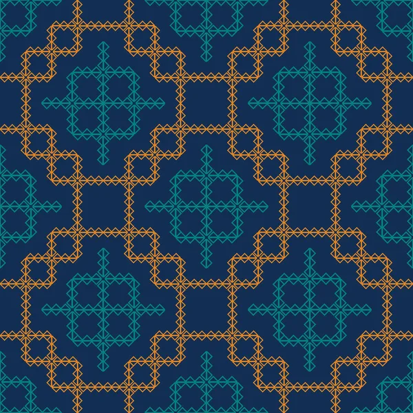 蓝色Asain织物图案 — 图库矢量图片