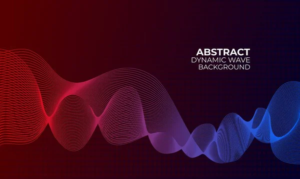 Abstract Gradient Dynamic Wave Background — Stock Vector