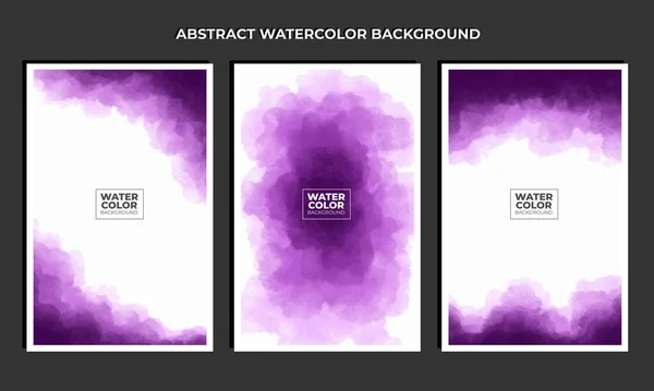 Ensemble Fond Abstrait Aquarelle — Image vectorielle