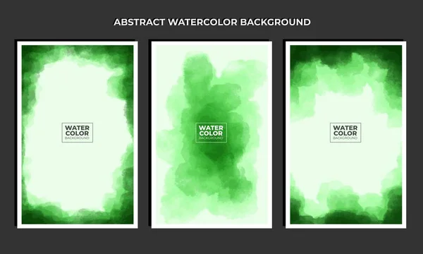 Set Von Abstrakten Aquarell Hintergrund — Stockvektor