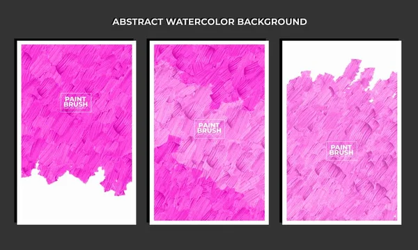 Set Abstract Paint Brush Background — Stock Vector