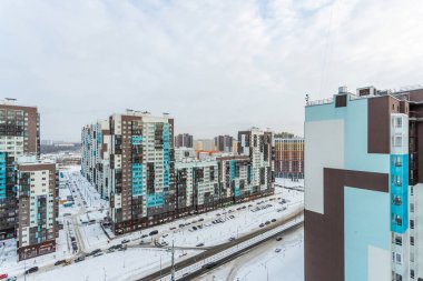 Rusya 'nın St. Petersburg kentinin yerleşim alanının manzarası