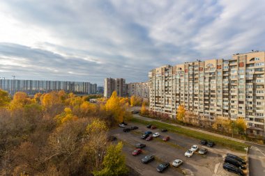 St. Petersburg 'un küçük ilçesinin manzarası