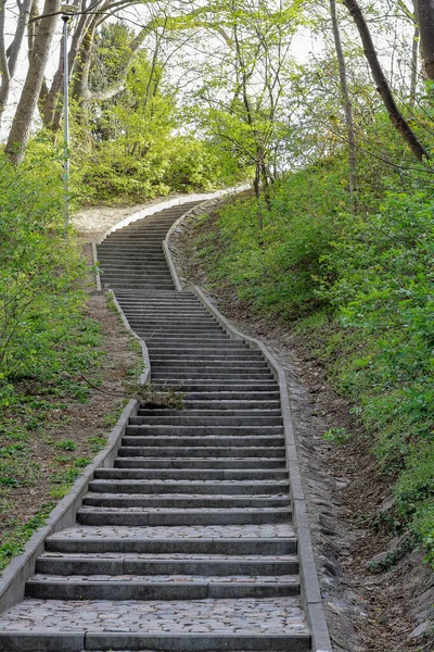 Escaleras Piedra Que Conducen Cima Colina Polonia —  Fotos de Stock