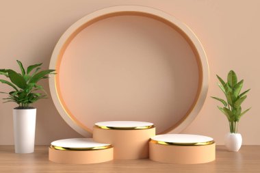 Ürün satışı için 3D podyum, model ürün