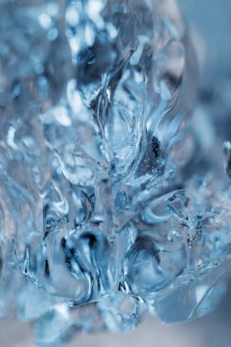 Buz, soyut makro su arkaplanını kapatır