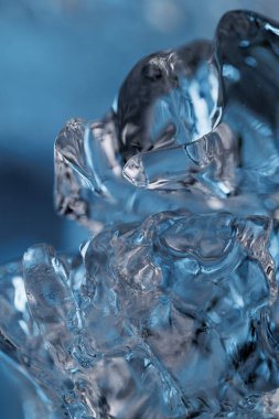 Buz, soyut makro su arkaplanını kapatır