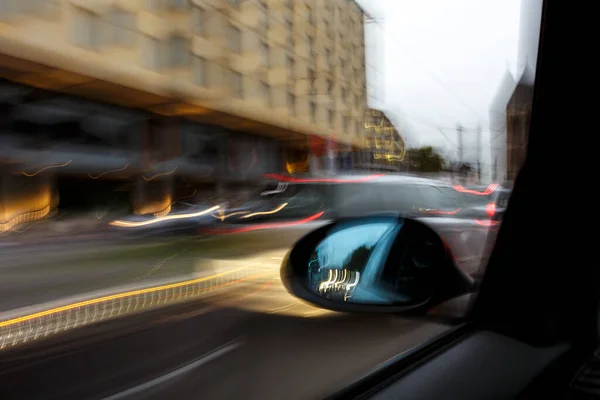 Auto Guida Città Viaggio Strada Con Velocità — Foto Stock