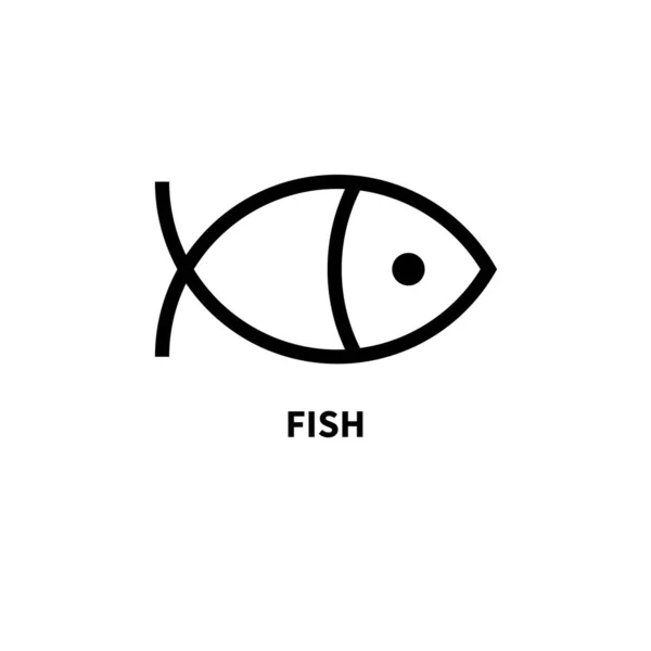 Logo de pescado, símbolo aislado — Vector de stock