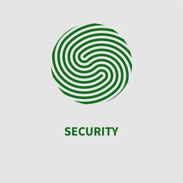 Піктограма Безпеки Логотип Безпечного Раунду Ідентифікаційний Символ Знак Концепція Відбитків — стоковий вектор