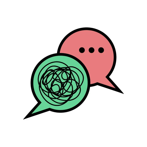 Zwei Logo Kommentare Nachrichtensymbol Kommunikationssymbol Erklärungskonzept Unterstützung Hilfe Unterschreiben Coaching — Stockvektor