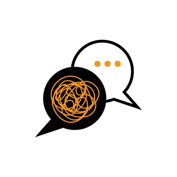 Deux Commentaires Sur Logo Icône Message Symbole Communication Concept Explication — Image vectorielle