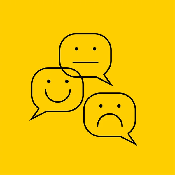 Kommentar Logo Rezensionsicon Meinungssymbol Kommunikation Abstraktes Zeichen Vektorflache Illustration — Stockvektor