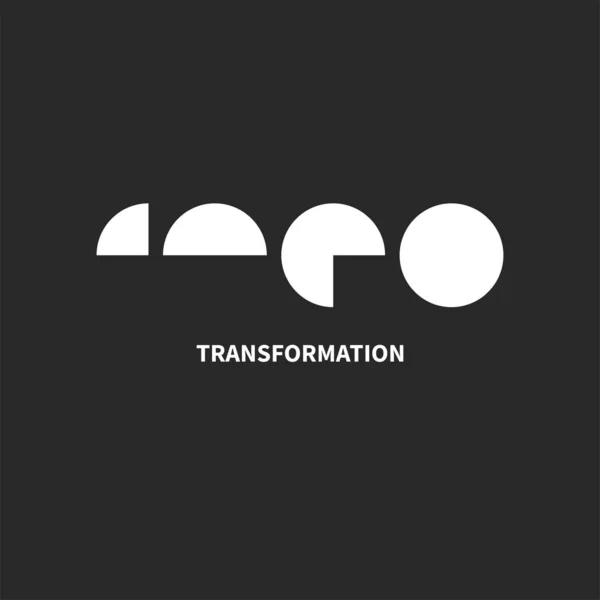Transform Ikon Abstrakt Transformation Logotyp Coaching Symbol Omvandling Vektor Koncept — Stock vektor