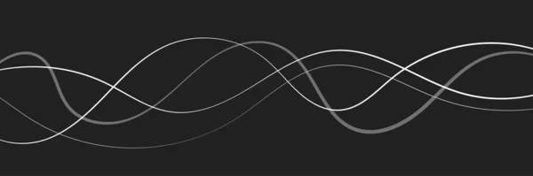 Bannière avec lignes courbes. Arrière-plan avec ligne ondulée — Image vectorielle