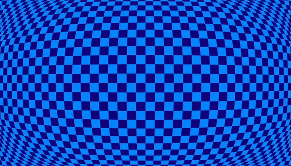 Surface Déformée Fond Échecs Avec Distorsion Bannière Illusion Optique Art — Image vectorielle