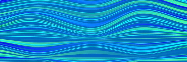 Surface Distorted Lines Wavy Pattern Vector Wide Banner — Stock Vector