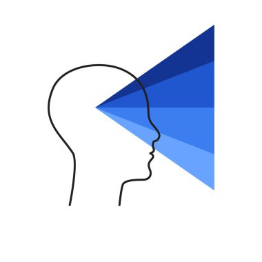 Gelecek görüşü logosu. Geliştirme, strateji simgesi