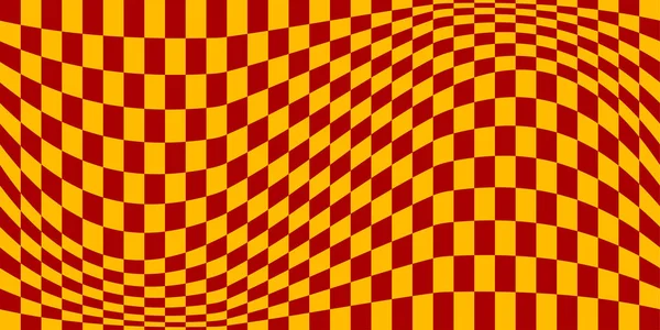 Vlajková Optická Iluze Pokřivená Šachovnice Kontrolované Abstraktní Pozadí Operační Umění — Stockový vektor