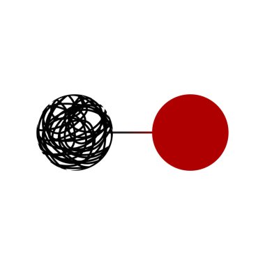 Karışık ve çözülmemiş halkalar. Koç logosu. Konsepti değiştir. İş anlayışı ikonu. Sorun işaretini çözüyorum. Gelişim sembolü. Simge çalıştırılıyor