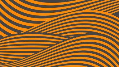 Makarna arka planı. Spagetti soyut geometrik desen. Makarna sarısı pankart. Dalgalı soyut desen. Makarna vektör illüstrasyonu