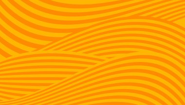 Makarna arka planı. Spagetti soyut geometrik desen. Makarna sarısı pankart. Dalgalı soyut desen. Makarna vektör illüstrasyonu