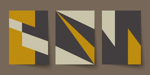 Affiche Rétro Aux Formes Géométriques Vintage Couverture Pour Brochure Présentation — Image vectorielle