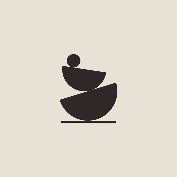 Υπόλοιπο Εικονίδιο Πέτρες Επίπεδο Λογότυπο Βότσαλο Αφίσα Για Αρμονία Και — Διανυσματικό Αρχείο