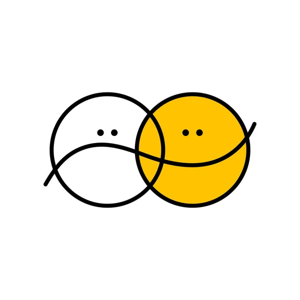 Щасливий Нещасний Логотип Людини Терапія Жовта Ікона Позитивні Негативні Люди — стоковий вектор