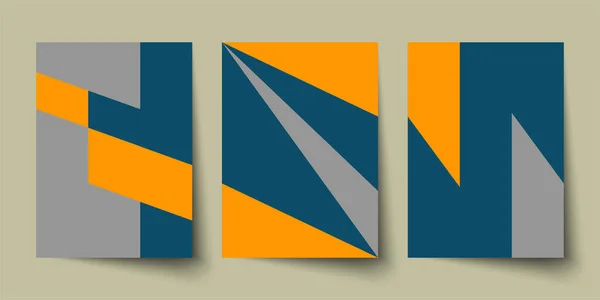 Affiche Rétro Aux Formes Géométriques Vintage Couverture Pour Brochure Présentation — Image vectorielle