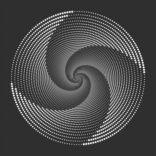 Élément vortex, motif géométrique demi-teinte — Image vectorielle