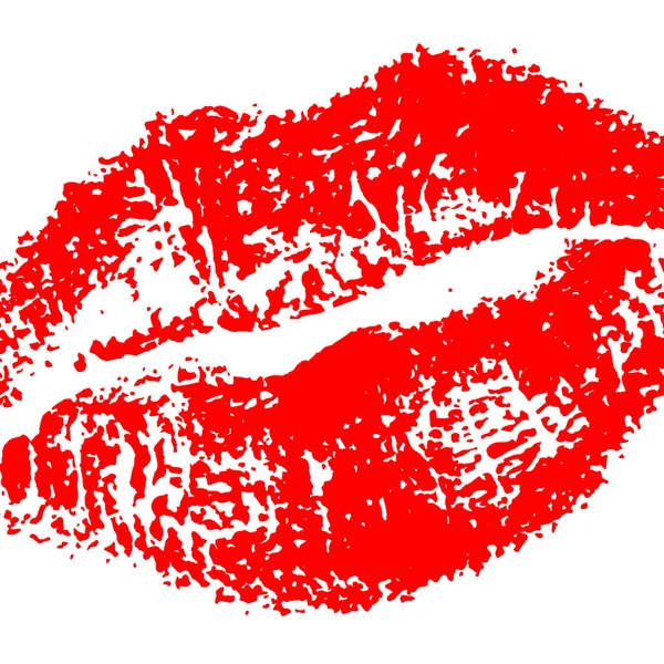 Cartaz de impressão de lábios femininos — Vetor de Stock