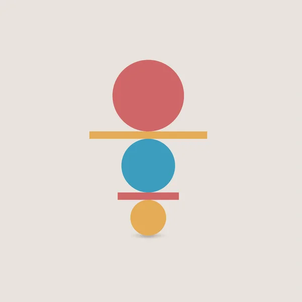 Піктограма Балансу Гармонія Логотип Стабільності Знак Стабільності Бізнесу Геометричний Простий — стоковий вектор